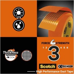 3M Toile de Réparation Universal High Visibility - Orange - 25mx48mm