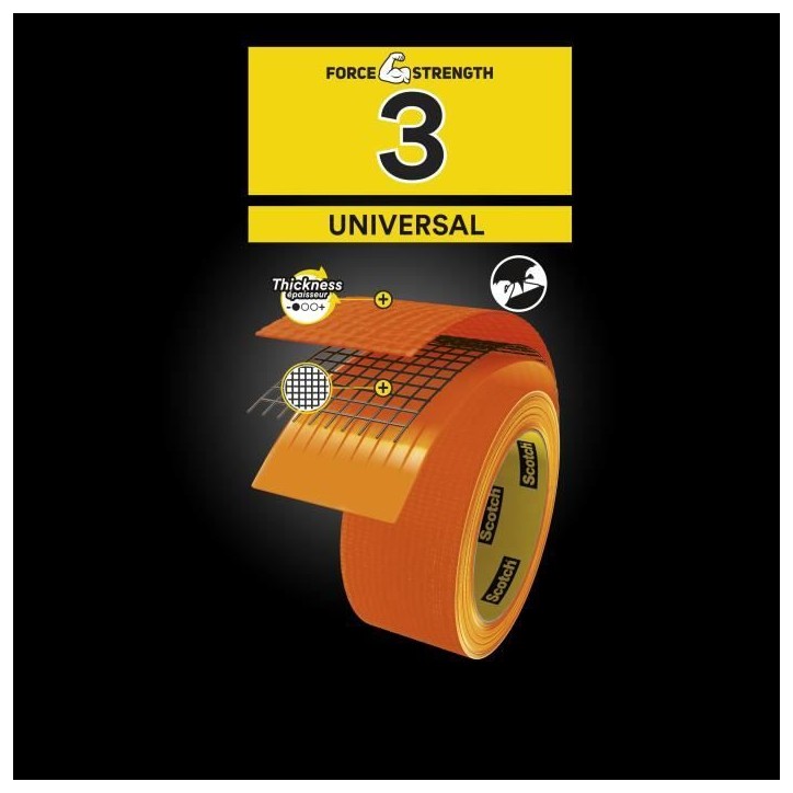 3M Toile de Réparation Universal High Visibility - Orange - 25mx48mm 3M Toile de Réparation Universal High Visibility - Orange - 25mx48mm