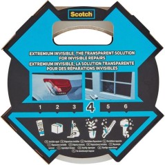 3M Toile de Réparation Extremium Invisible - Transparent - 20mx48mm
