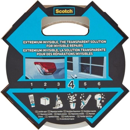 3M Toile de Réparation Extremium Invisible - Transparent - 20mx48mm
