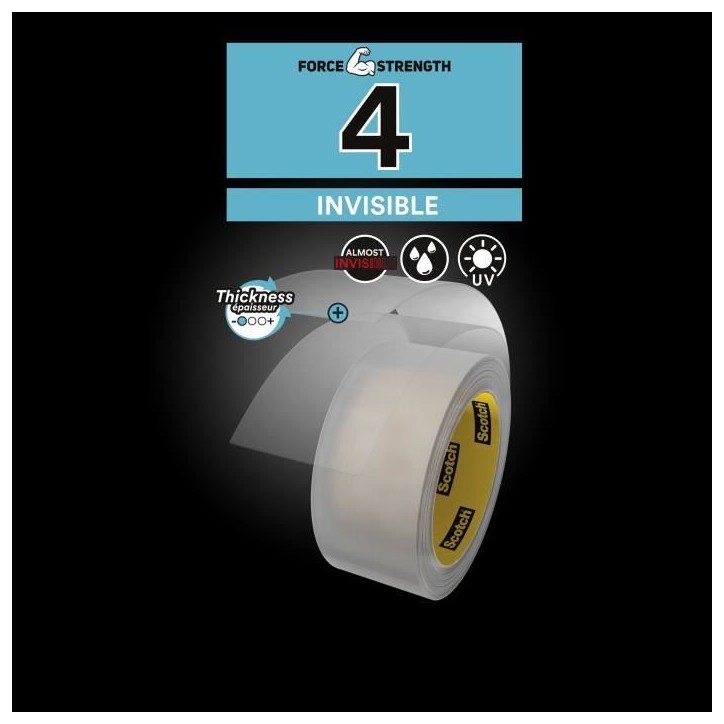 3M Toile de Réparation Extremium Invisible - Transparent - 20mx48mm 3M Toile de Réparation Extremium Invisible - Transparent - 20mx48mm