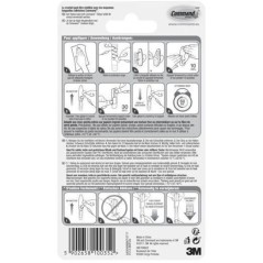 3M Crochet Métal Déco Nickel Brossé - Moyen Modele