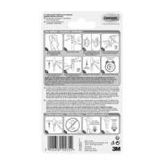 3M Crochet Métal Déco Nickel Brossé - Moyen Modele