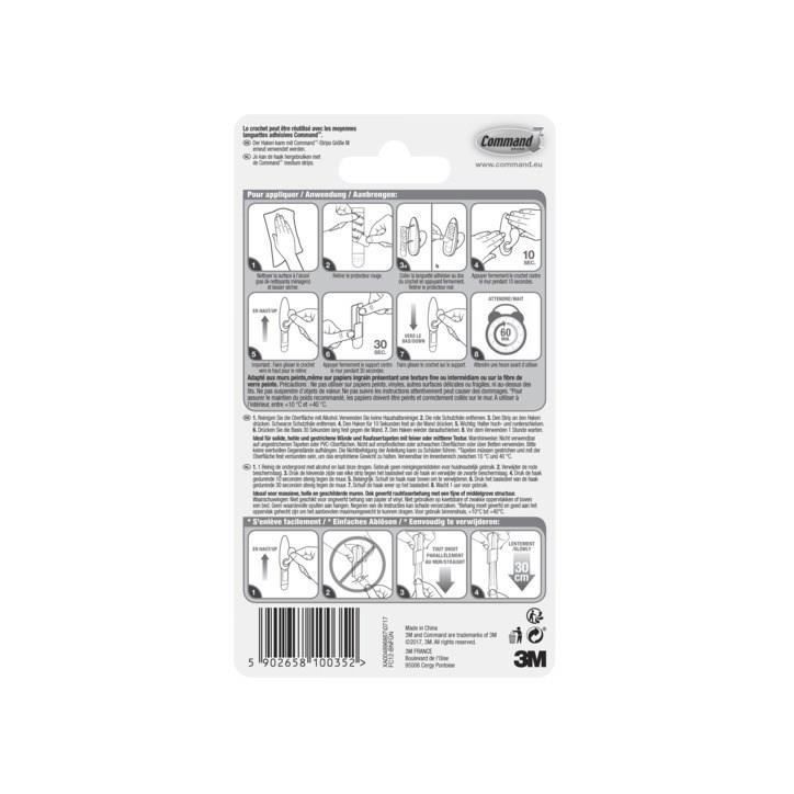 3M Crochet Métal Déco Nickel Brossé - Moyen Modele 3M Crochet Métal Déco Nickel Brossé - Moyen Modele