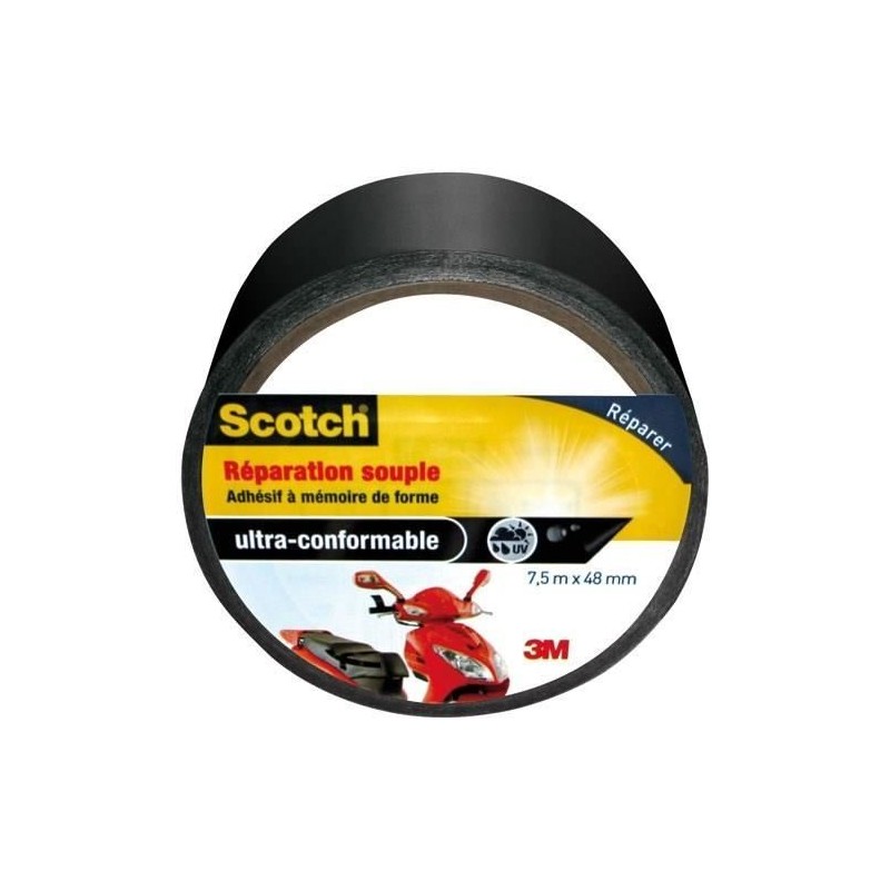 3M SCOTCH Adhésif de réparation souple - 7,5 m x 48 mm - Gris