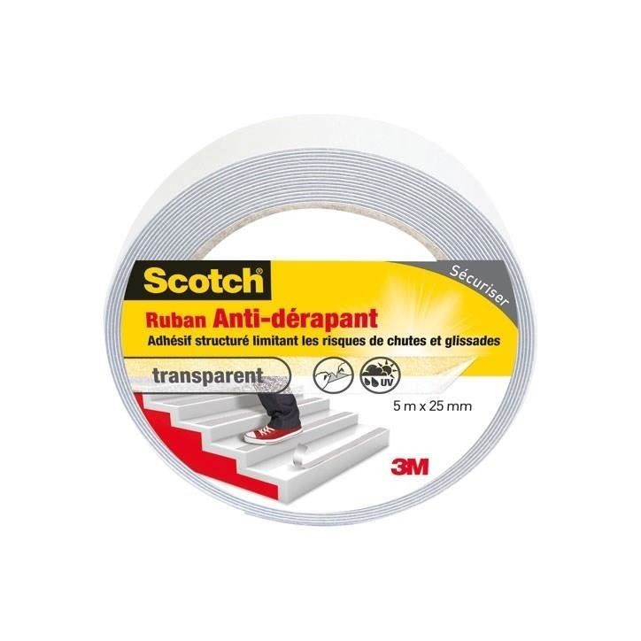 3M SCOTCH Ruban antidérapant - 5 m x 25 mm - Transparent
