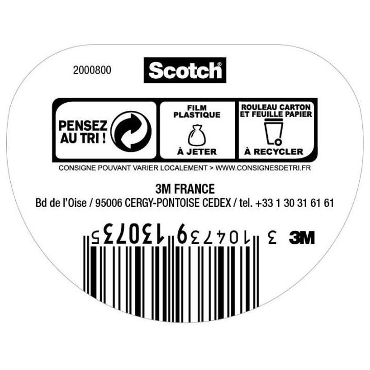 3M SCOTCH Ruban antidérapant - 5 m x 25 mm - Transparent