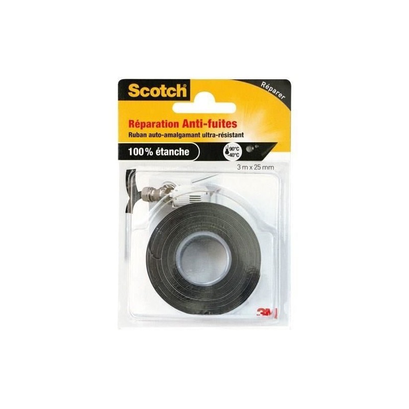 3M SCOTCH Ruban adhésif auto-amalgamant - 3 m x 25 mm - Noir