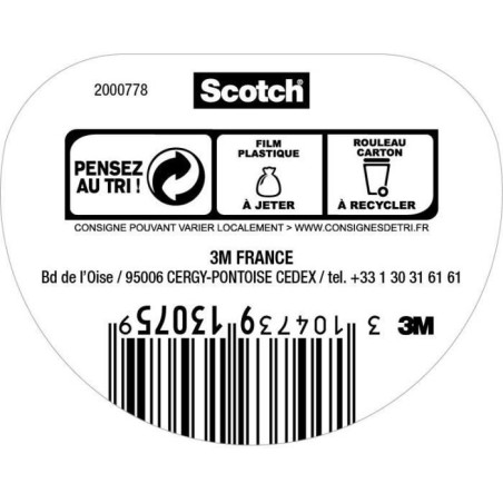 3M SCOTCH Ruban adhésif - 15 m x 48 mm - Spécial surface métallique