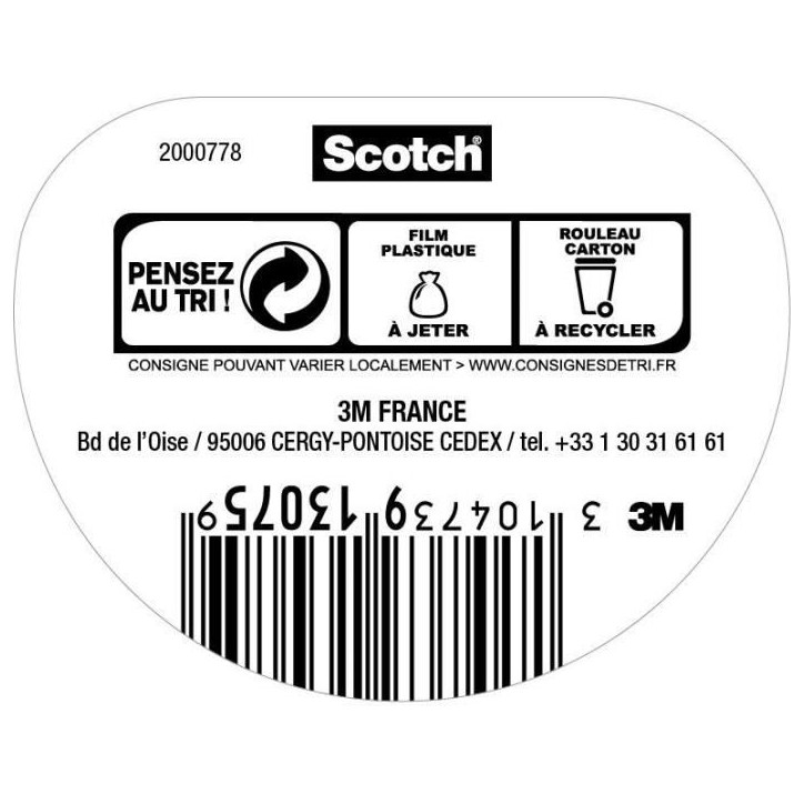 3M SCOTCH Ruban adhésif - 15 m x 48 mm - Spécial surface métallique