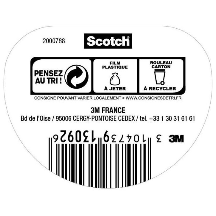 3M SCOTCH Ruban adhésif d'emballage - 100 m x 48 mm - Transparent