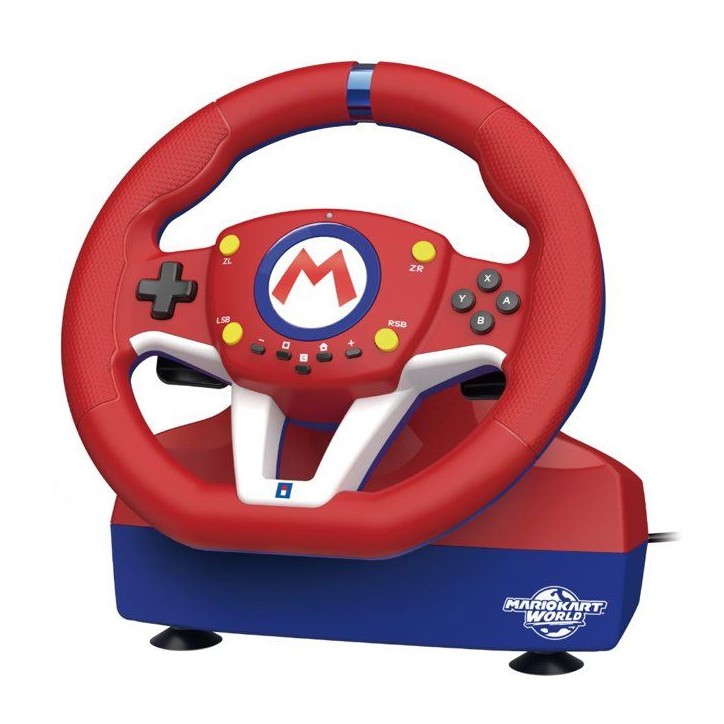 Volant de course - HORI - Mario Kart World Racing Wheel Pro Mini - Bouton C - Pédales - Nintendo Switch 2