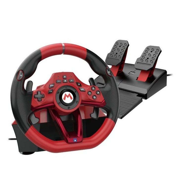Volant de course - HORI - Mario Kart World Racing Wheel Pro Deluxe - Bouton C - Pédales - Nintendo Switch 2 Volant de course - HORI - Mario Kart World Racing Wheel Pro Deluxe - Bouton C - Pédales - Nintendo Switch 2