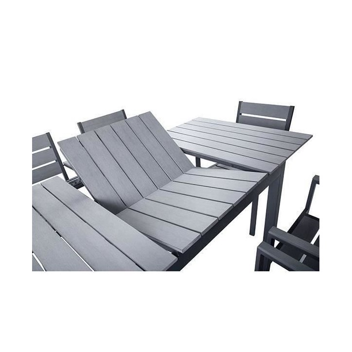 Ensemble table extensible de jardin 180 - 240 cm + 6 fauteuils aluminium Ensemble table extensible de jardin 180 - 240 cm + 6 fauteuils aluminium