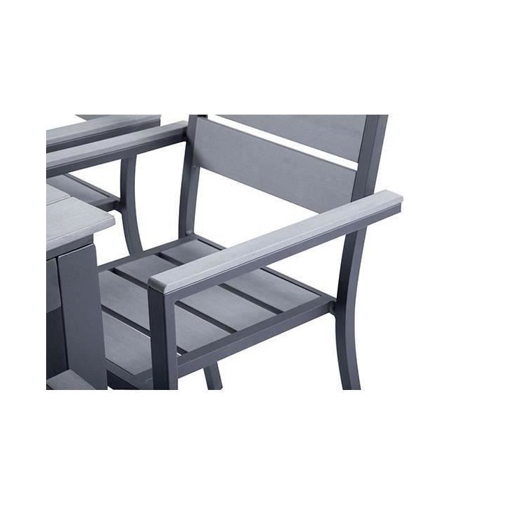 Ensemble table extensible de jardin 180 - 240 cm + 6 fauteuils aluminium Ensemble table extensible de jardin 180 - 240 cm + 6 fauteuils aluminium