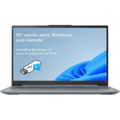 PC Portable LENOVO IdeaPad Slim 3 15AMN8 - Sans Windows - 15,6'' FHD - Ryzen 5 40 - RAM 16 Go - SSD 512 Go - AZERTY