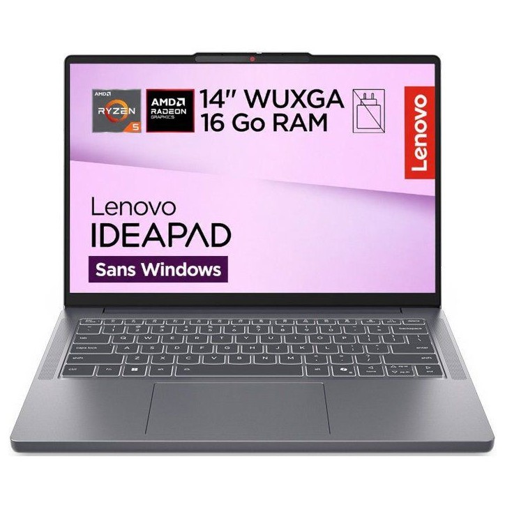 PC portable LENOVO IdeaPad Slim 3 14ARP10 | Sans Windows - 14'' WUXGA - Ryzen 5 150 - RAM 16 Go - SSD 512 Go - AZERTY PC portable LENOVO IdeaPad Slim 3 14ARP10 | Sans Windows - 14'' WUXGA - Ryzen 5 150 - RAM 16 Go - SSD 512 Go - AZERTY