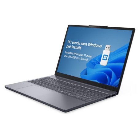 PC portable LENOVO IdeaPad Slim 3 16IPH11 | Sans Windows - 16 WUXGA IPS - Intel U7 355 - RAM 16 Go - SSD 512 Go - AZERTY