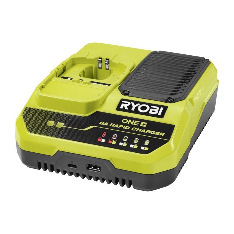 RYOBI Chargeur rapide 18V ONE+ recharge batterie 8Ah en 1h - sans batt