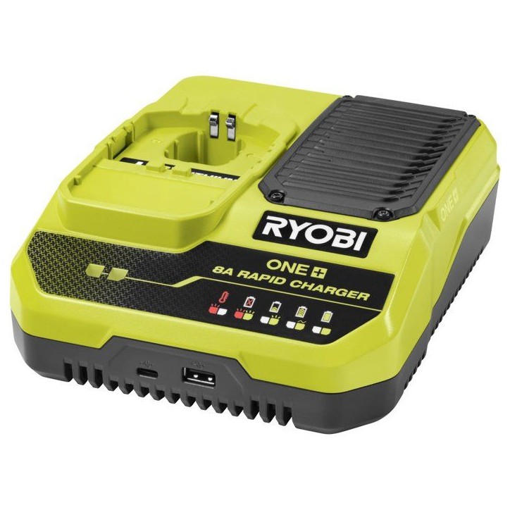 RYOBI Chargeur rapide 18V ONE+ recharge batterie 8Ah en 1h - sans batterie - RC18180