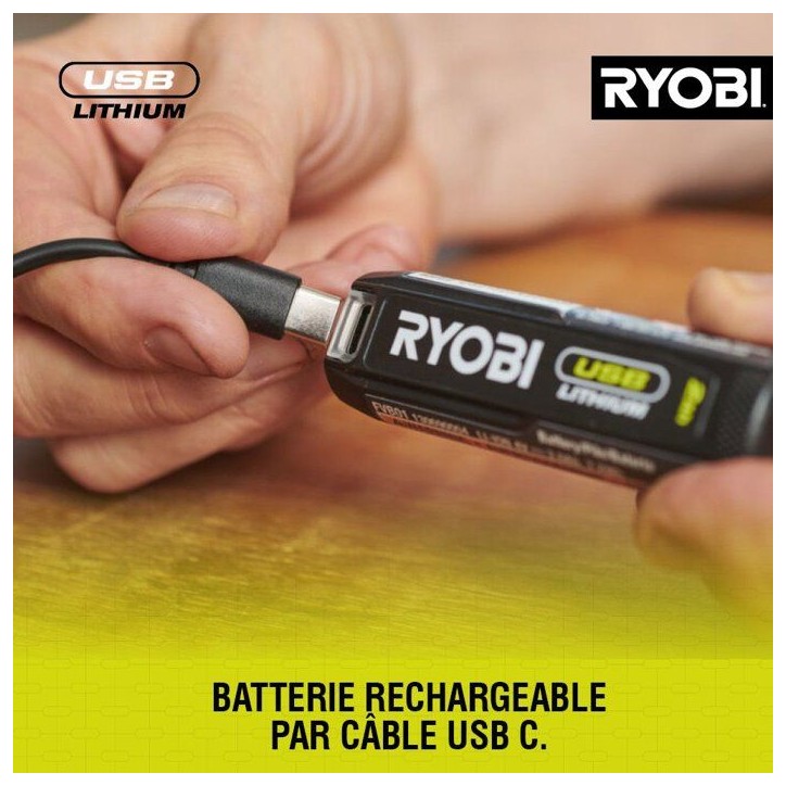 RYOBI Batterie 4V 3Ah USB-C Lithium Powerbank - RB4L30 RYOBI Batterie 4V 3Ah USB-C Lithium Powerbank - RB4L30