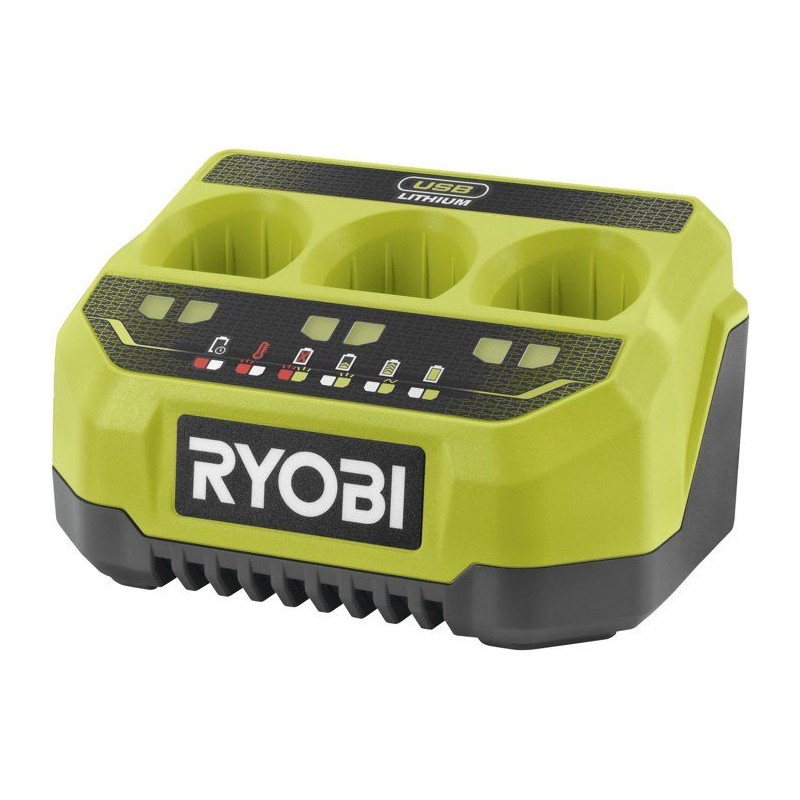 RYOBI Chargeur 3 ports USB 4V USB Lithium - sans batterie ni chargeur