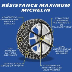 Chaînes neige - MICHELIN - Easy Grip Limited E2 - Noir