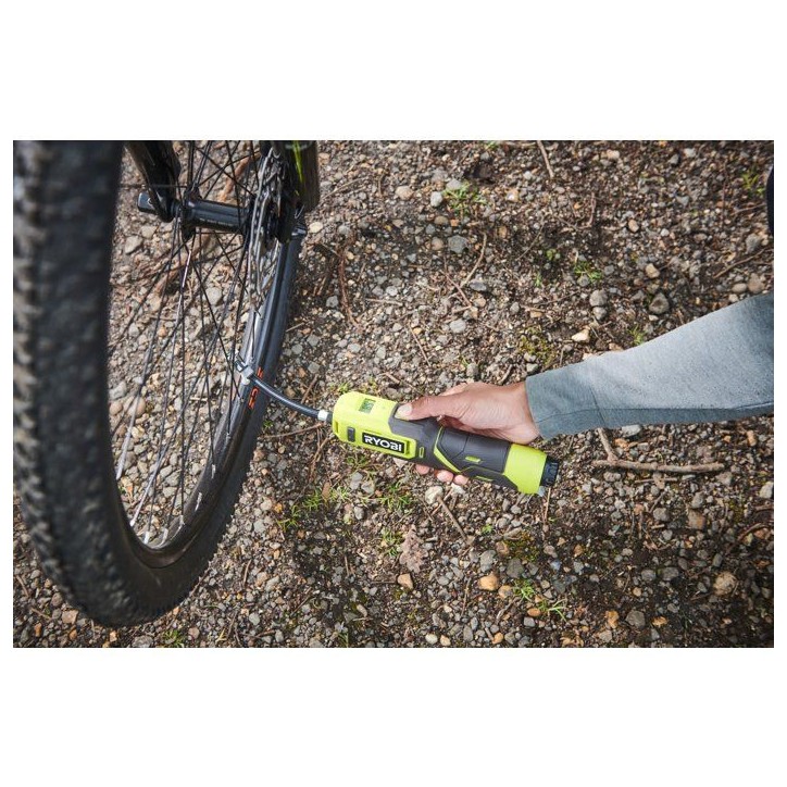 RYOBI Gonfleur 4V USB Lithium pneus vélo ballons - batterie 2Ah + chargeur - RI4-120G RYOBI Gonfleur 4V USB Lithium pneus vélo ballons - batterie 2Ah + chargeur - RI4-120G