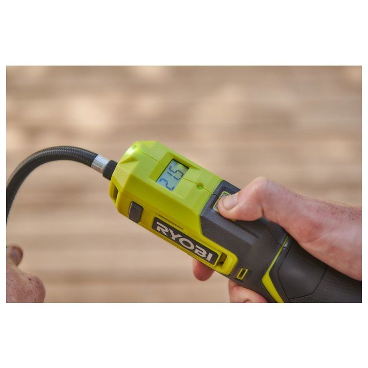 RYOBI Gonfleur 4V USB Lithium pneus vélo ballons - batterie 2Ah + chargeur - RI4-120G RYOBI Gonfleur 4V USB Lithium pneus vélo ballons - batterie 2Ah + chargeur - RI4-120G