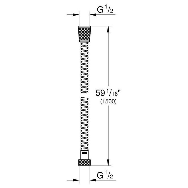 Flexible de douche - GROHE - VitalioFlex - 1,5 m - Métal - Chromé Flexible de douche - GROHE - VitalioFlex - 1,5 m - Métal - Chromé