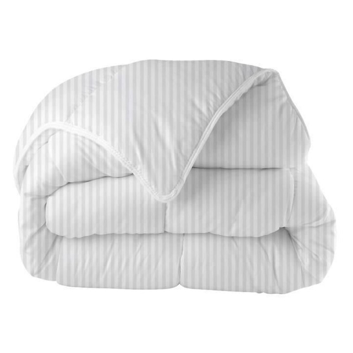 Couette chaude 240x260 cm BLANREVE PRESTIGE Multiprotection - 100% Polyester - 2 Personnes - Satin rayé