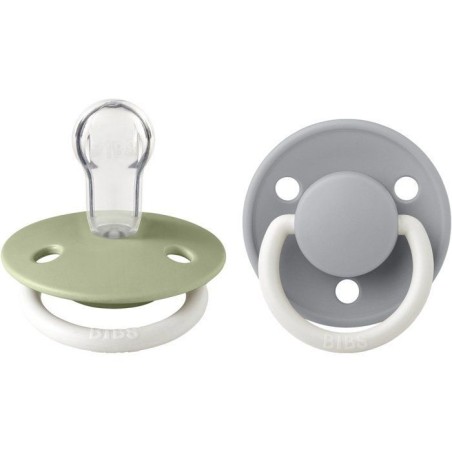 Sucette bébé - BIBS - DeLux - Embout rond - Pack de 2 - Silicone - T