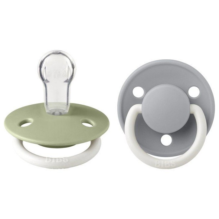 Sucette bébé - BIBS - DeLux - Embout rond - Pack de 2 - Silicone - Taille unique phosphorescent Sage Cloud Sucette bébé - BIBS - DeLux - Embout rond - Pack de 2 - Silicone - Taille unique phosphorescent Sage Cloud