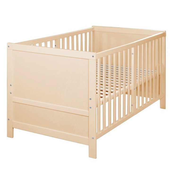 Lit bébé évolutif - 70 x 140 cm - ROBA - EASY SLEEP - Bois naturel Lit bébé évolutif - 70 x 140 cm - ROBA - EASY SLEEP - Bois naturel