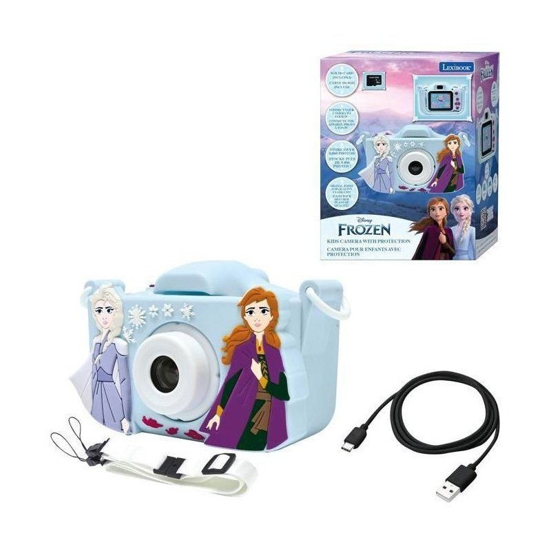 Lexibook - Appareil photo enfant avec protection - 4 en 1 - Reine des