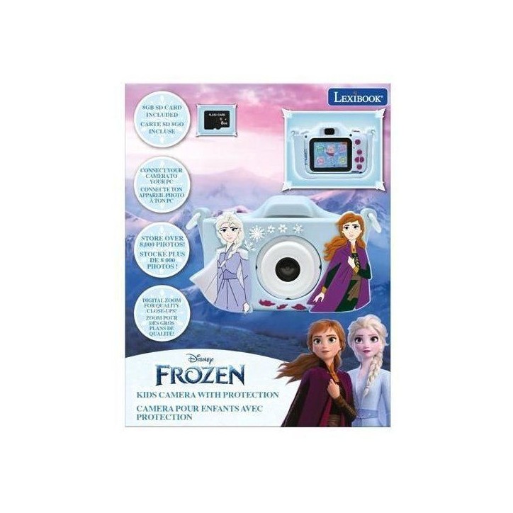 Lexibook - Appareil photo enfant avec protection - 4 en 1 - Reine des neiges - Carte mémoire 8go - Étui - Photo, Vidéo, MP3, Lexibook - Appareil photo enfant avec protection - 4 en 1 - Reine des neiges - Carte mémoire 8go - Étui - Photo, Vidéo, MP3,
