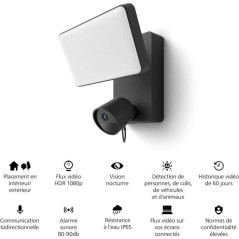 Projecteur avec caméra de sécurité intelligente extérieure - Phili