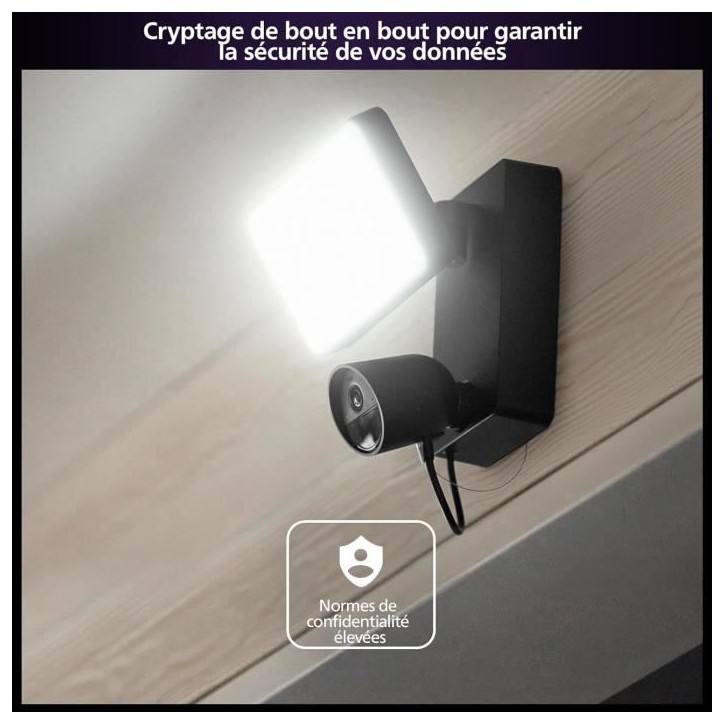 Projecteur avec caméra de sécurité intelligente extérieure - Philips Hue - Secure - 1080P - Intégrée - Conversation bidire Projecteur avec caméra de sécurité intelligente extérieure - Philips Hue - Secure - 1080P - Intégrée - Conversation bidire
