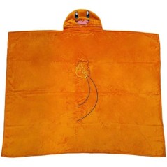 Plaid a capuche 3D - POKEMON - Salameche - 120 x 150 cm - Ultra doux -