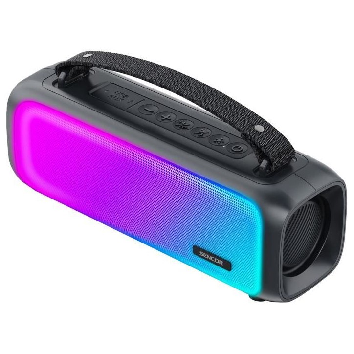 Enceinte Bluetooth portable - SENCOR - SSS 3000 Kids Light Speaker - 16 W - 2 haut-parleurs - IPX4 - Noir