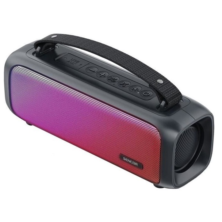 Enceinte Bluetooth portable - SENCOR - SSS 3000 Kids Light Speaker - 16 W - 2 haut-parleurs - IPX4 - Noir
