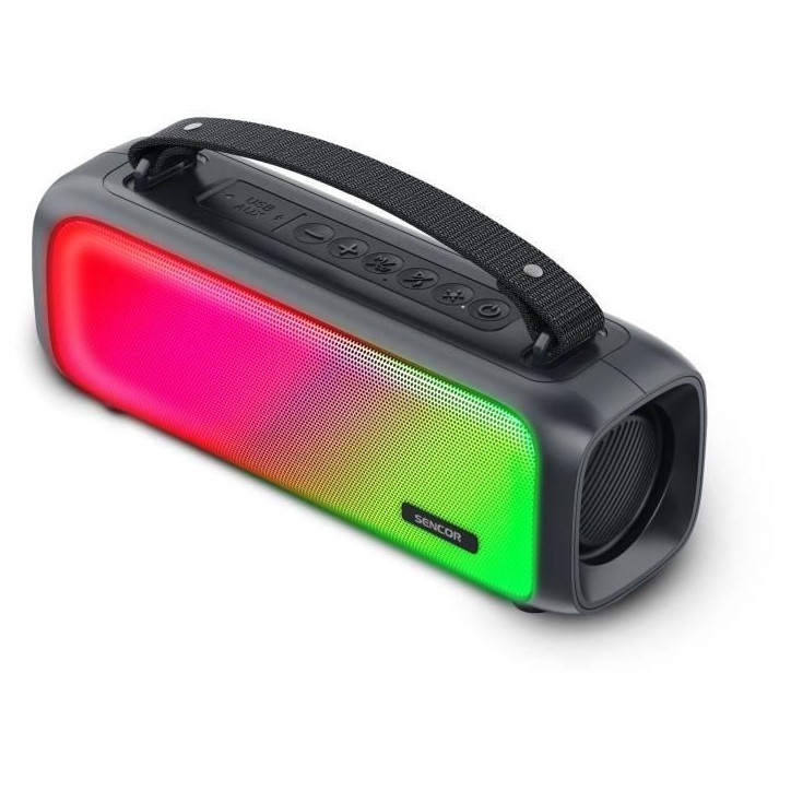 Enceinte Bluetooth portable - SENCOR - SSS 3000 Kids Light Speaker - 16 W - 2 haut-parleurs - IPX4 - Noir