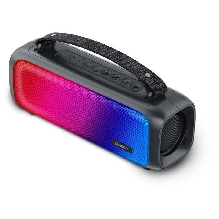 Enceinte Bluetooth portable - SENCOR - SSS 3000 Kids Light Speaker - 16 W - 2 haut-parleurs - IPX4 - Noir