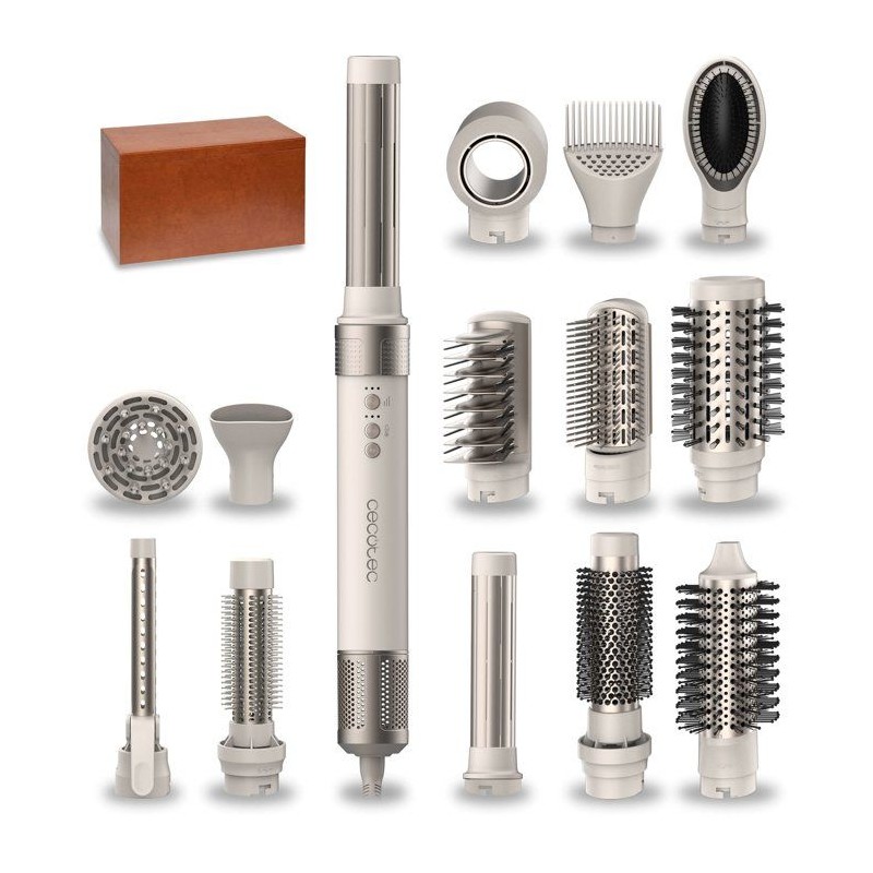 Brosse coiffante - CECOTEC - CeramicCare 14in1 AirGlam - 14 en 1 - Col