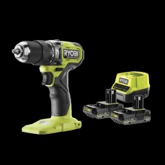RYOBI Perceuse-visseuse a percussion Brushless 18V ONE+ - batterie 2Ah