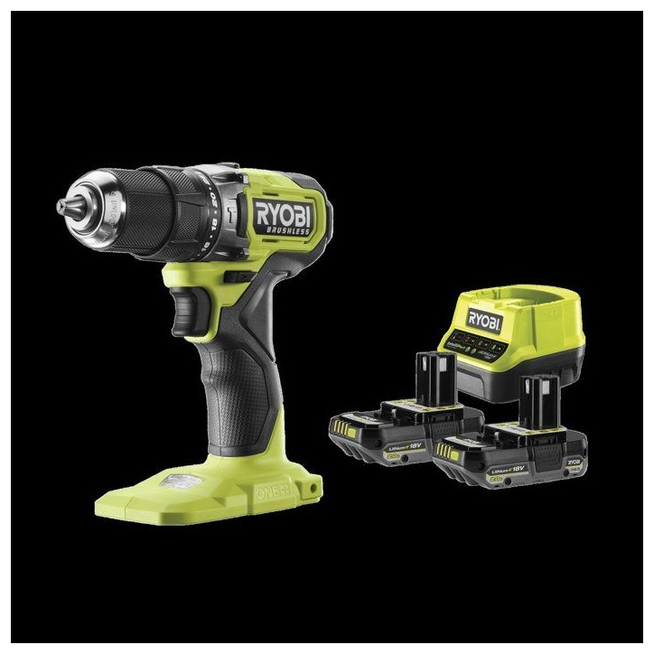 RYOBI Perceuse-visseuse a percussion Brushless 18V ONE+ - batterie 2Ah + chargeur - sac de transport inclus - RPD18BL1-2C20S RYOBI Perceuse-visseuse a percussion Brushless 18V ONE+ - batterie 2Ah + chargeur - sac de transport inclus - RPD18BL1-2C20S