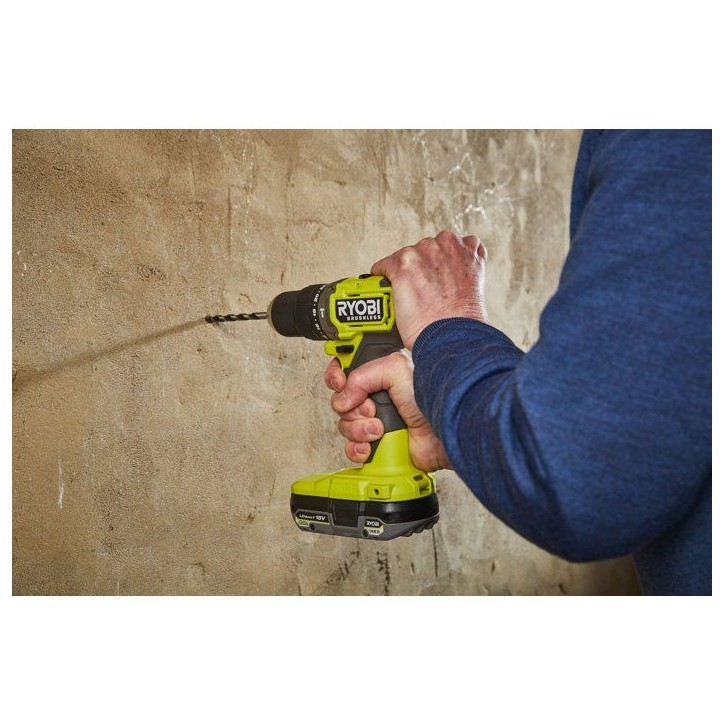 RYOBI Perceuse-visseuse a percussion Brushless 18V ONE+ - batterie 2Ah + chargeur - sac de transport inclus - RPD18BL1-2C20S RYOBI Perceuse-visseuse a percussion Brushless 18V ONE+ - batterie 2Ah + chargeur - sac de transport inclus - RPD18BL1-2C20S