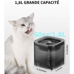 Fontaine a eau pour chat - EVERSWEET - SOLO - Cybertail - Noir