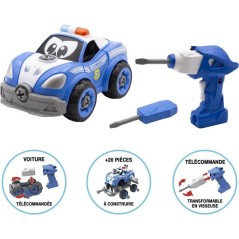 Voitre télécommandée - TOOKO - CONSTRUIS MA VOITURE DE POLICE RC -