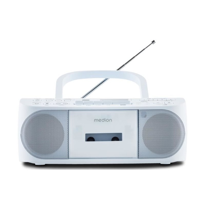 Radio CD K7 - MEDION - FM - 2x3W RMS - Bleu